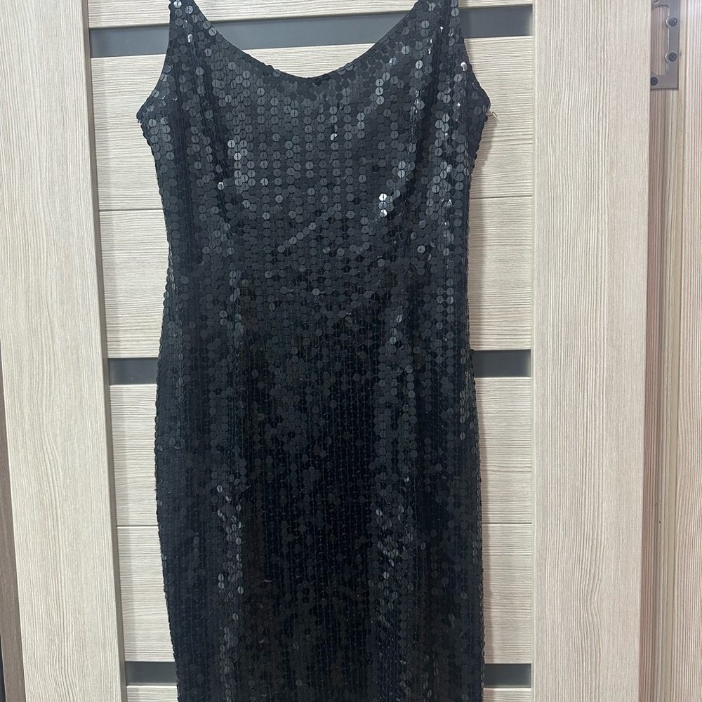 Elegant Black Sequin Dress